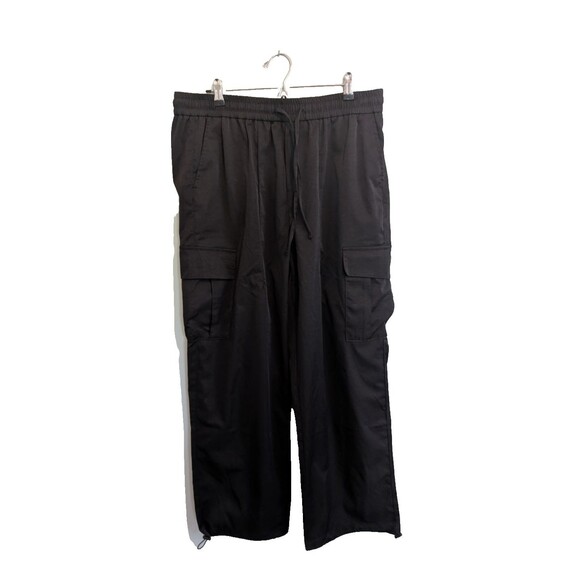 Men's Manfinity Black Pull On Drawstring Cargo Pants Size XXL - Picture 1 of 7